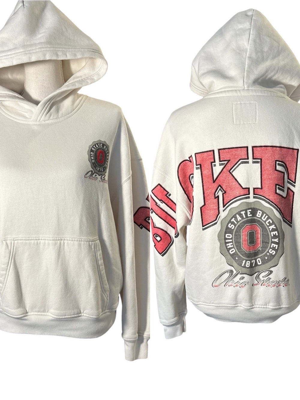 Hollister Buckeyes Ohio State Oversized Boxy Hoodie